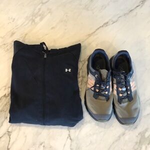 UNDER ARMOUR BLACK ZIP HOODIE SIZE L